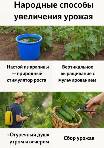 Народные способы увеличения урожая огурцов