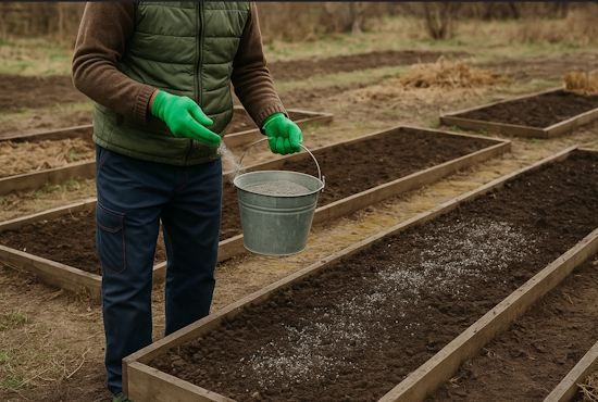 Осеннее внесение удобрений в грядки
