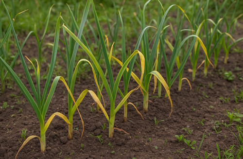 желтеет чеснок