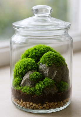 мох в банке